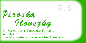 piroska ilovszky business card